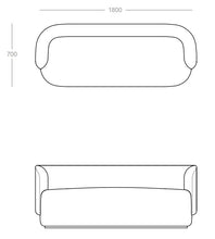 Load image into Gallery viewer, Mega Tulip 2 Seater Square Low Back