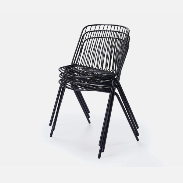 Terrace Stacking Chair Black - Image 2